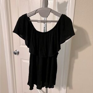 Off the Shoulder Black Top